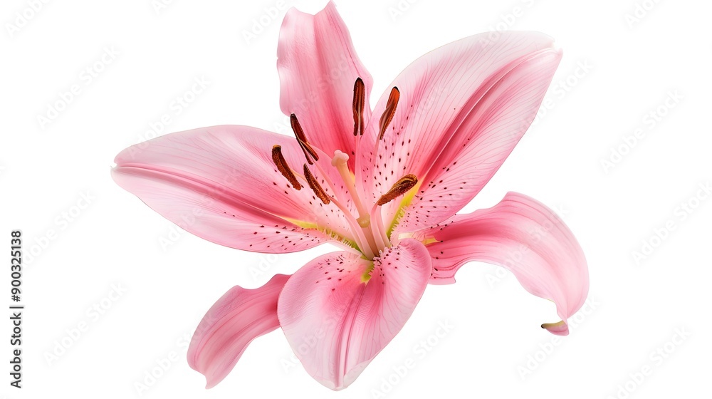 Fototapeta premium Pink Lily Flower Close-up