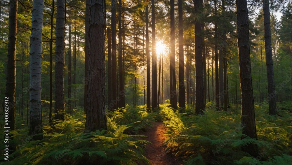 Obraz premium morning in the forest