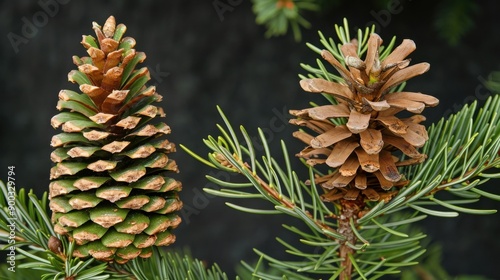 Spruce (Picea): Known for their needle-like leaves and hanging cones, spruces are evergreen conifers used in timber and paper production and are popular as Christmas trees. 