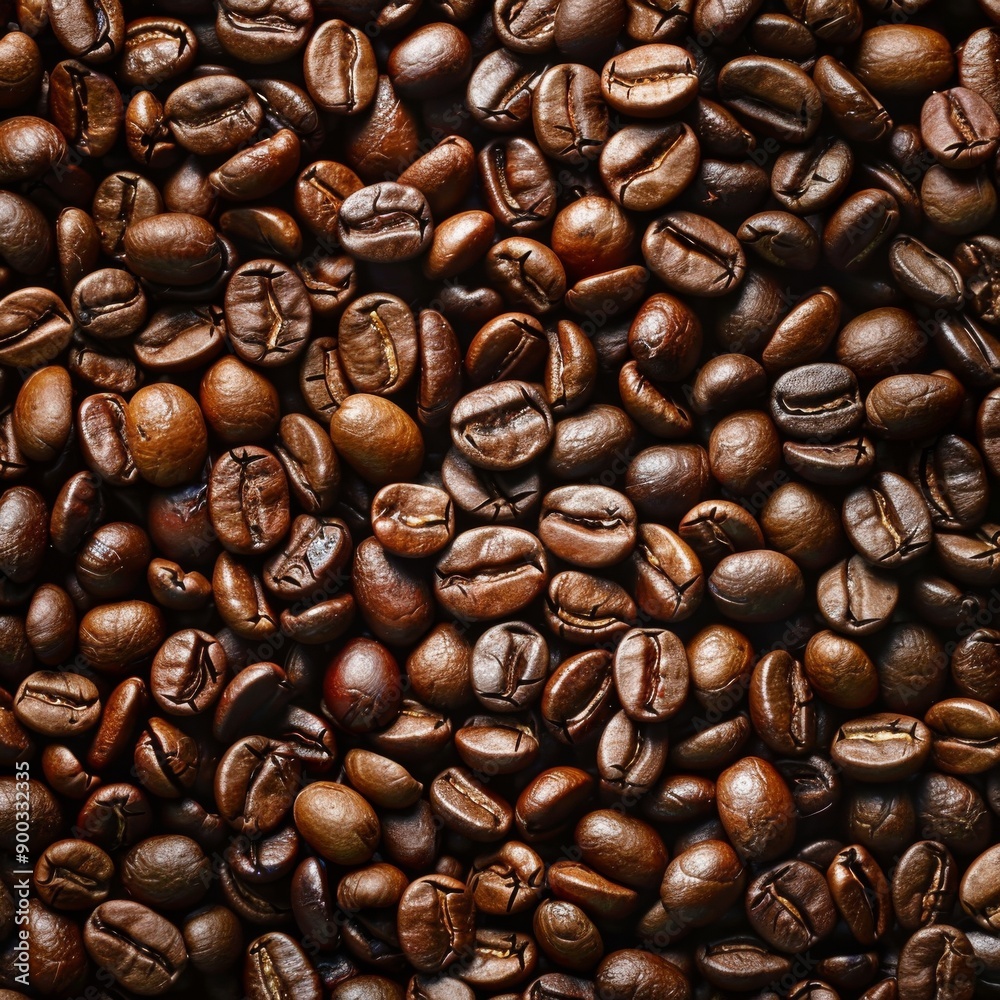 Brown roasted coffee beans close up full frame as a background texture Brown roasted coffee beans close up full frame as a background texture