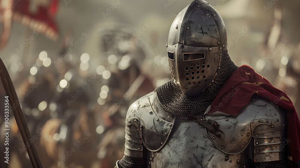 Medieval knights engage in epic tournament battle, displayed in raw and gritty artistic style. Medieval knights engage in epic tournament battle, displayed in raw and gritty artistic style.