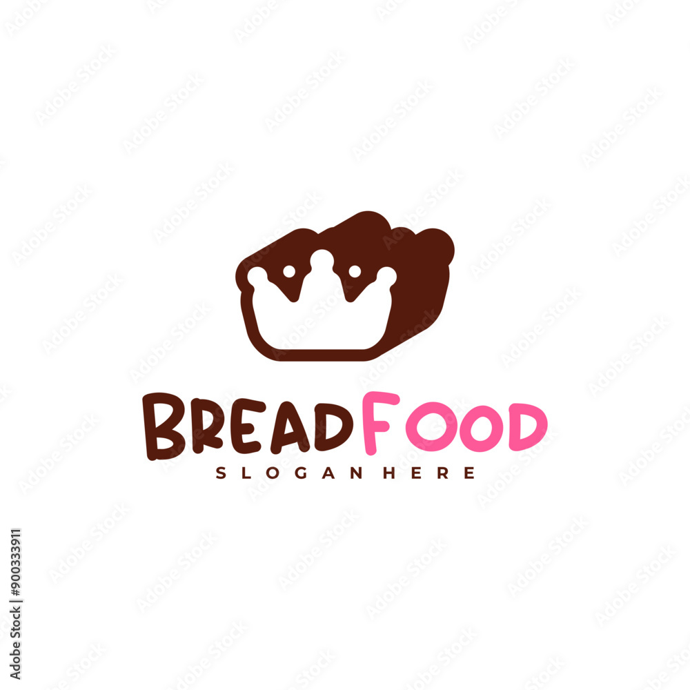 Bread crown logo vector template, Creative King bread logo design concepts Bread crown logo vector template, Creative King bread logo design concepts