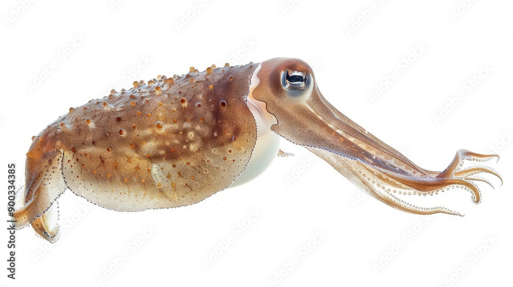Obraz premium a cuttlefish isolated on white background