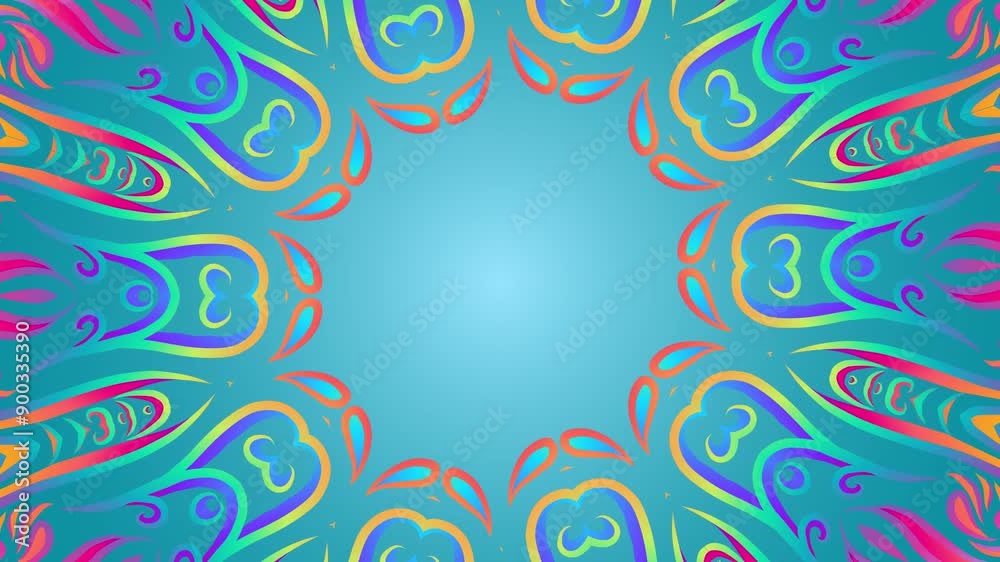 Beautiful circle frame batik dayak flowers line art motion graphics for aesthetic intro commercial ads Beautiful circle frame batik dayak flowers line art motion graphics for aesthetic intro commercial ads