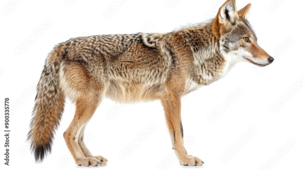 a coyote isolated on white background a coyote isolated on white background