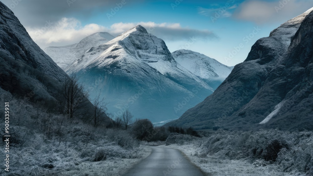 Obraz premium Nature’s Majesty: Mountains at Sundown