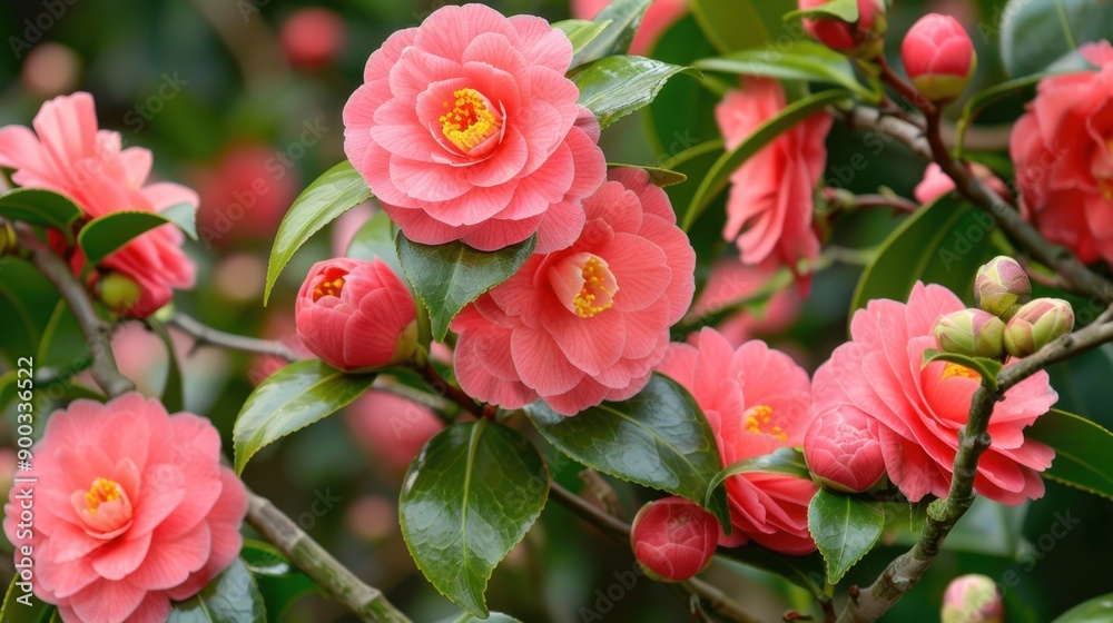 Camellia: Renowned for their lush blooms, camellias stand for admiration and perfection, often enriching Asian gardens with their graceful and timeless beauty.
Camellia: Renowned for their lush blooms, camellias stand for admiration and perfection, often enriching Asian gardens with their graceful and timeless beauty.