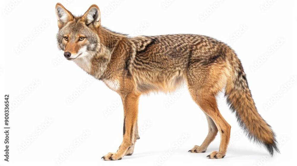 a coyote isolated on white background a coyote isolated on white background