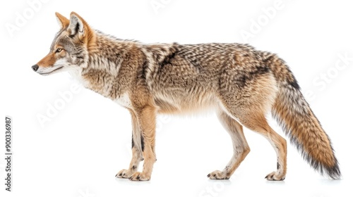 a coyote isolated on white background