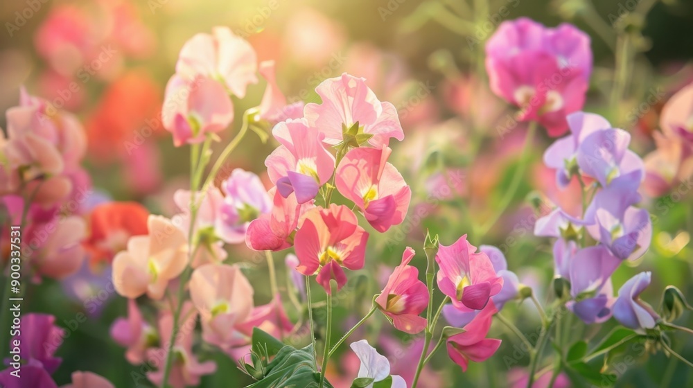 Sweet Pea: With their sweet scent and delicate appearance, sweet peas symbolize blissful joy and parting. They bring a refined touch to bouquets and floral designs. Sweet Pea: With their sweet scent and delicate appearance, sweet peas symbolize blissful joy and parting. They bring a refined touch to bouquets and floral designs.