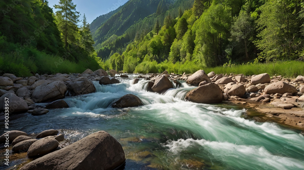 Obraz premium waterfall in the forest