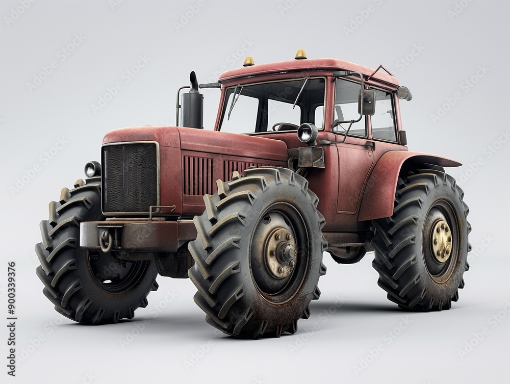 Agricultural tractor isolated on a white background. Agricultural tractor isolated on a white background.
