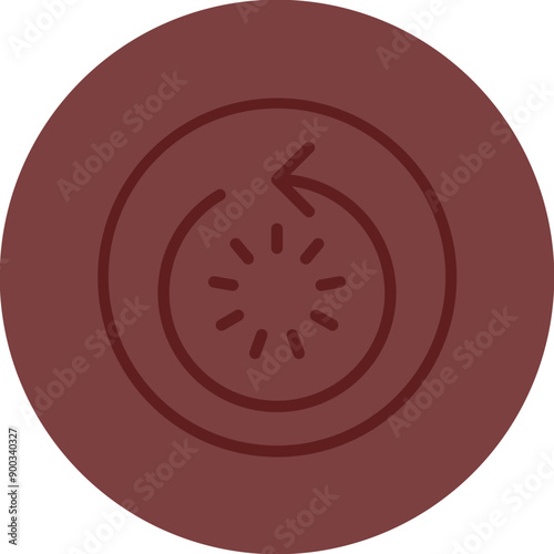 Restart Vector Line Maroon Circle Maroon