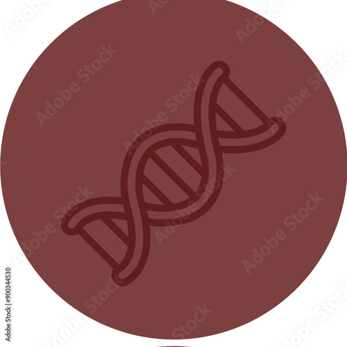 DNA Vector Line Maroon Circle Maroon