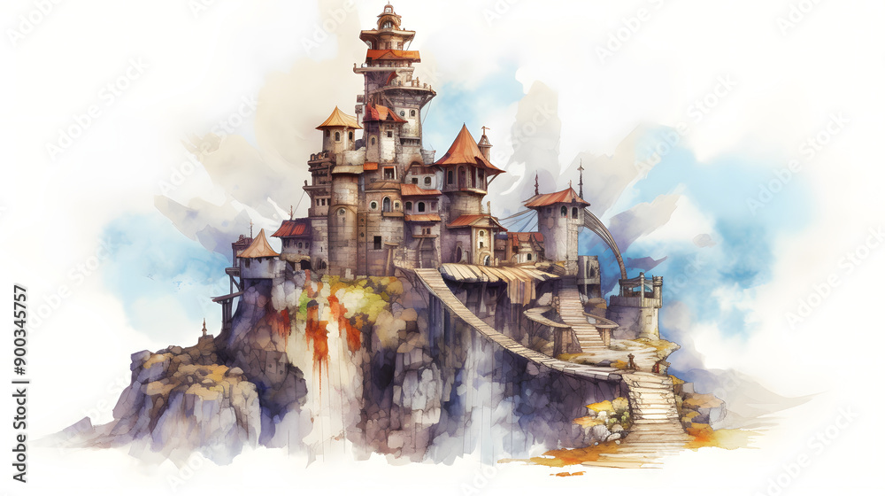 Dwarven fantasy watercolor style Dwarven fantasy watercolor style