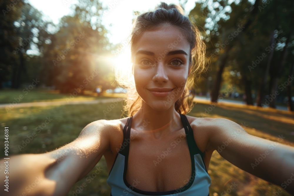 A person in a natural setting taking a photo of themselves A person in a natural setting taking a photo of themselves