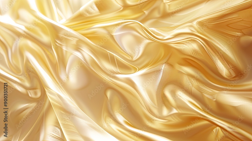 Elegant gold silk background with wave and light effects, creating a luxurious texture backdrop and abstract design element Elegant gold silk background with wave and light effects, creating a luxurious texture backdrop and abstract design element