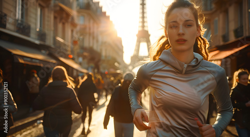 "Cinematic Shot of Many People Running in the Streets"