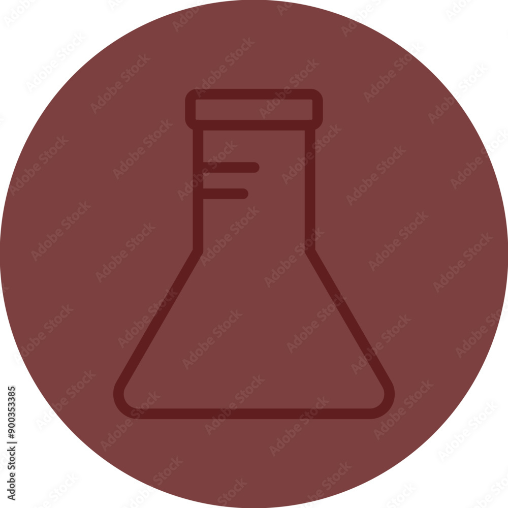 Flask Vector Line Maroon Circle Maroon Flask Vector Line Maroon Circle Maroon
