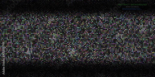 Abstract background colorful  pixels. Rectangles mosaic radial design. Vector Illustration.