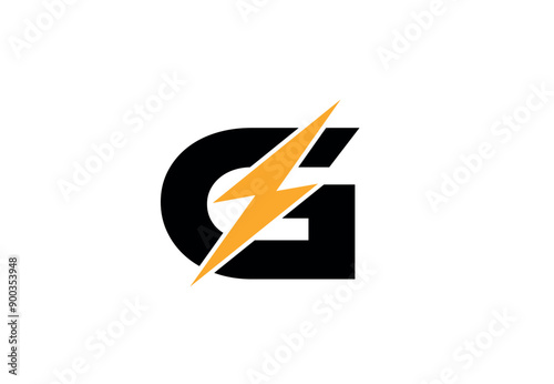 Letter G Electric Logo | G Flash Logo design | G Letter Logo Design with Lighting Thunder Bolt | G Logo Design