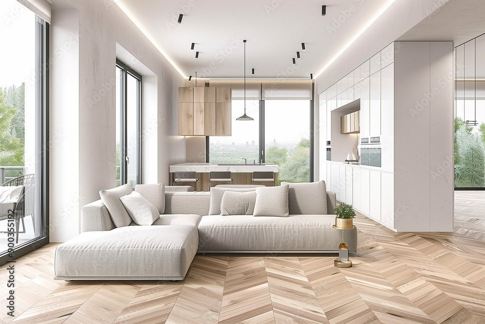 Fototapeta premium luxury interior living Room