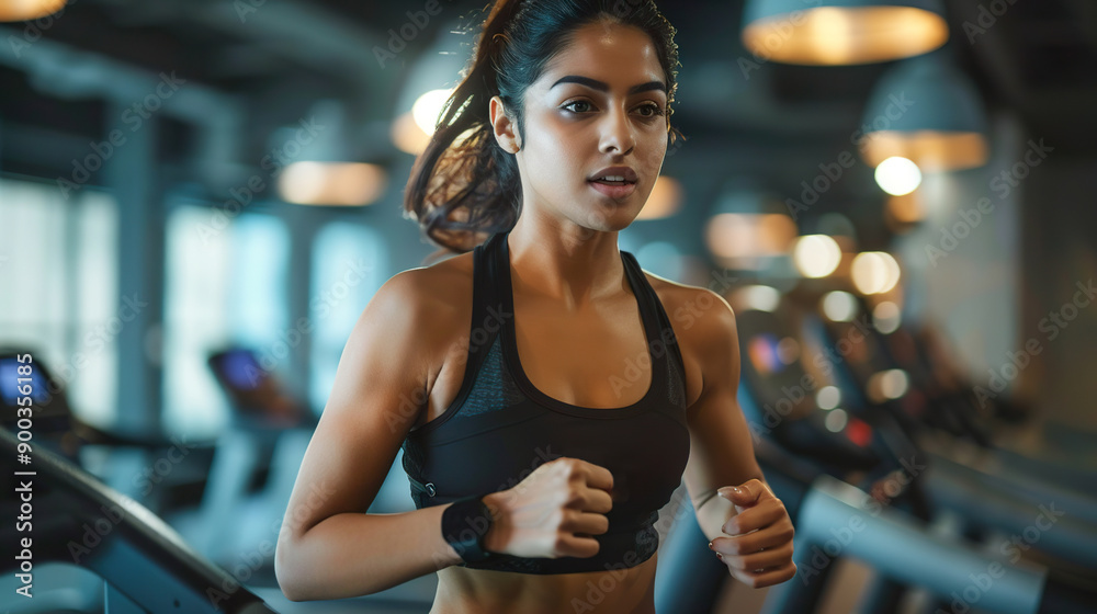Indian girl in gym Indian girl in gym