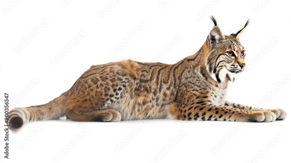 a bobcat isolated on white background a bobcat isolated on white background
