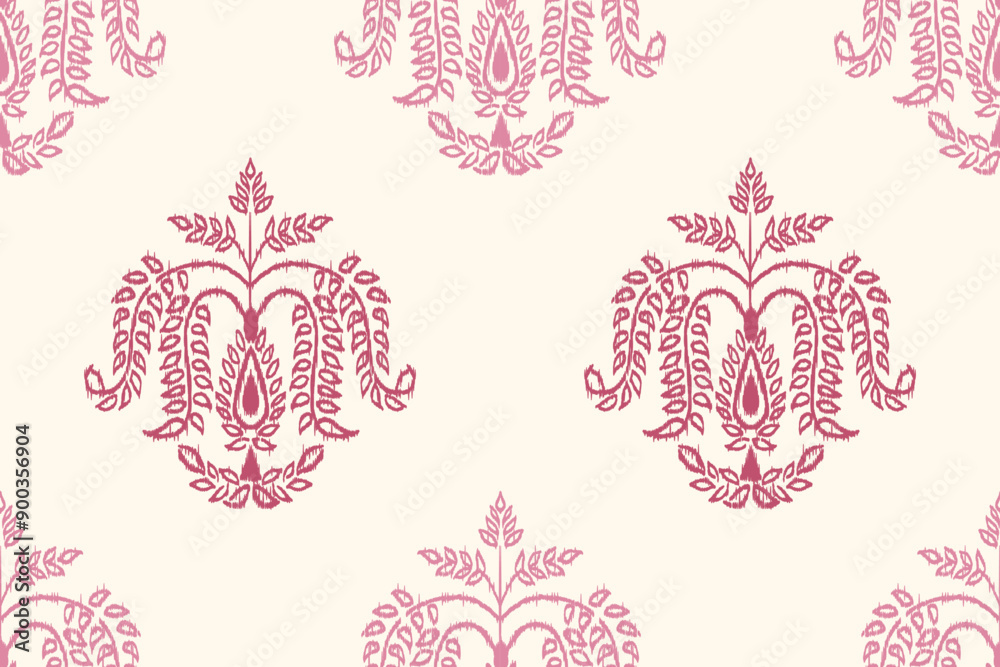 Motifs African paisley boho Floral Ikat seamless pattern embroidery border. Ethnic ikat flower Ethnic orange Pattern Ikat pattern Ethnic Pattern.Border indian floral Aztec embroidery border patterns.