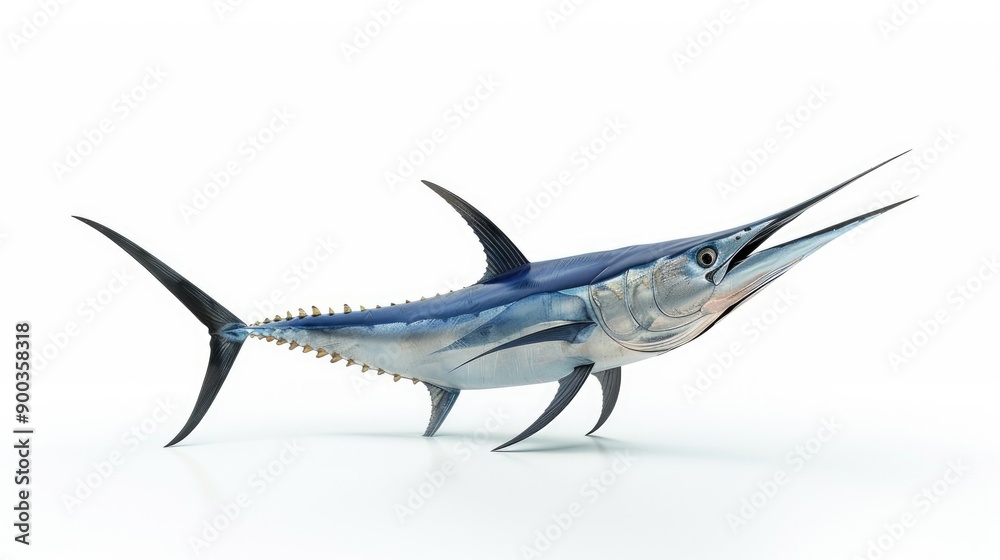 blue marlin fish isolated on white background blue marlin fish isolated on white background