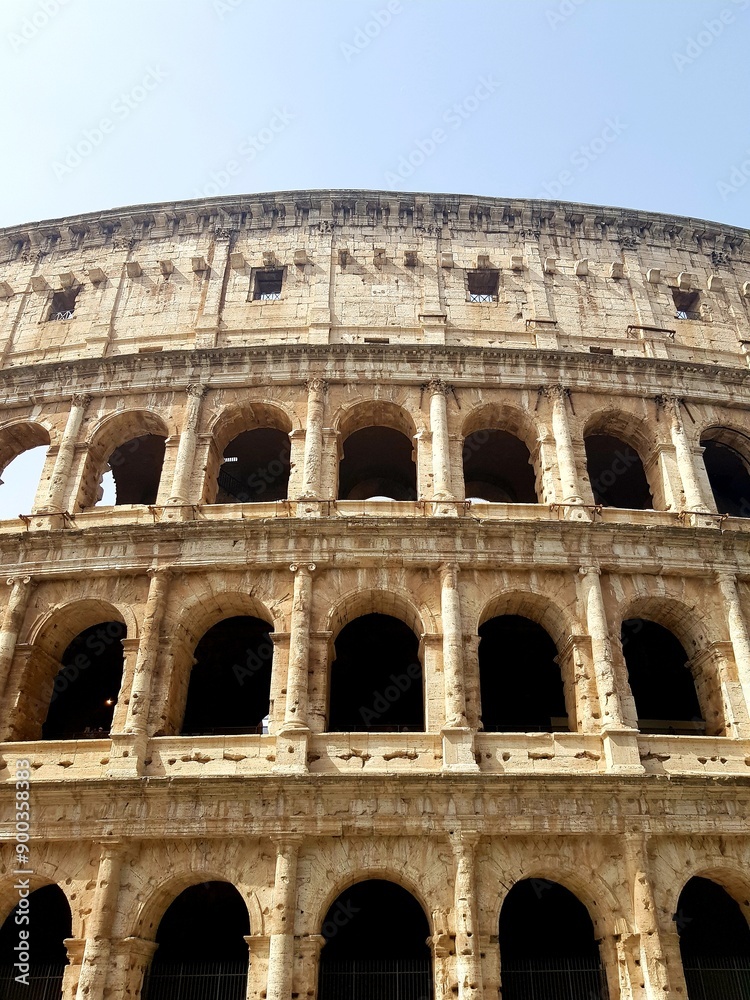 Fototapeta premium Colosseum in Rome, Italy. Roman Colosseum is one of the main tourist attractions in Rome.