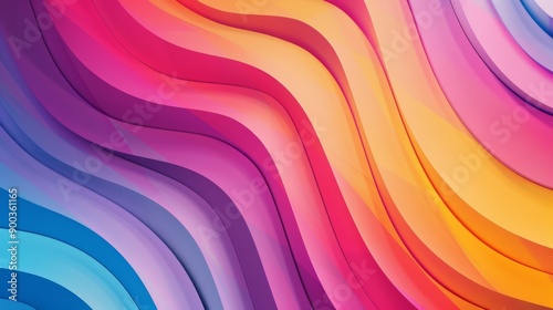 Abstract colorful wavy background with vibrant hues of blue, purple, pink, orange, and yellow.