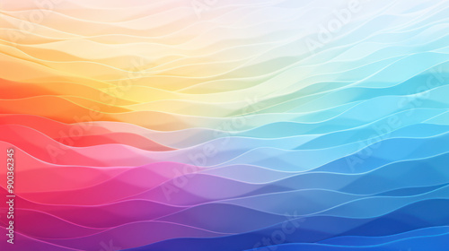 Beautiful spectrum of colors arranged in curved, horizontal bands, resembling a rainbow. Colorful Background.