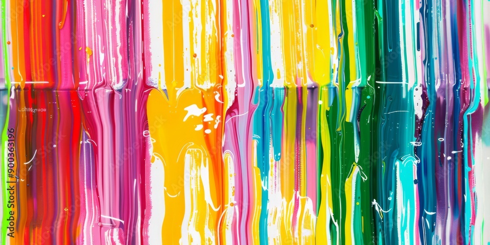Equirectangular photograph of paint dripping a rainbow of colors Equirectangular photograph of paint dripping a rainbow of colors