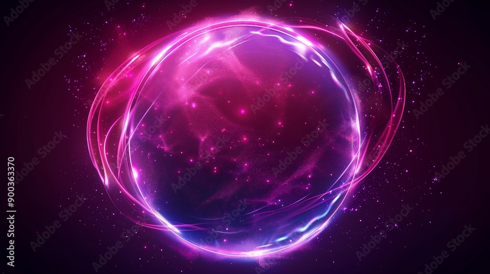 Abstract Glowing Circle in Purple and Pink Abstract Glowing Circle in Purple and Pink