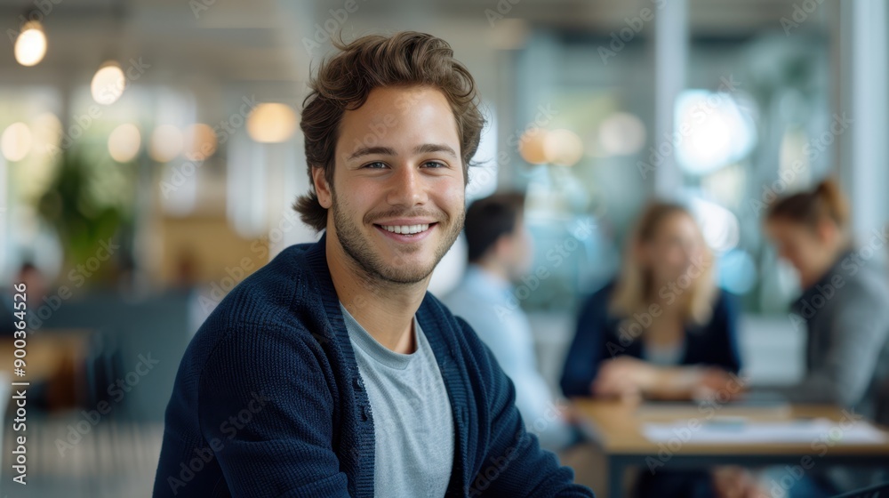 The Smiling Office Worker
