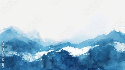 Wallpaper Mural Abstract Watercolor Mountain Range Torontodigital.ca