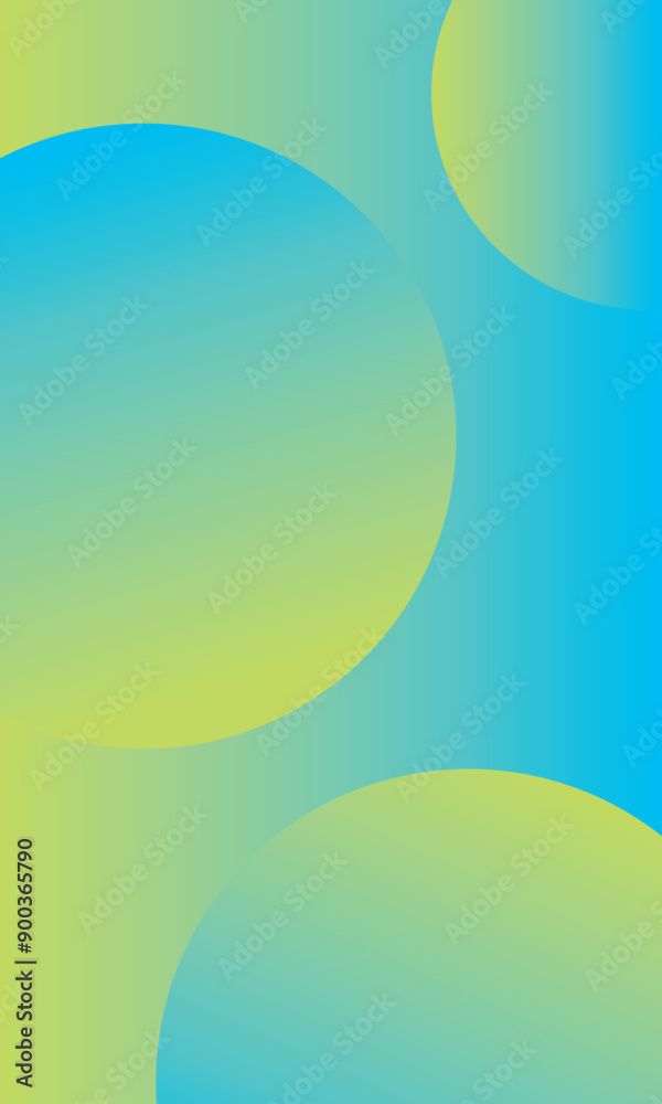 Obraz premium Gradient abstract round green lime background