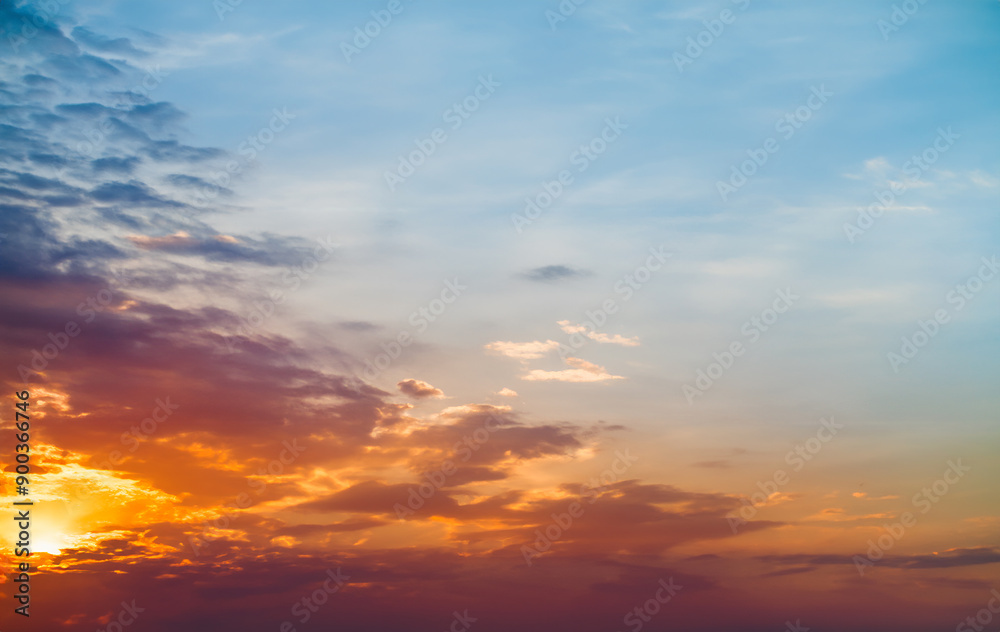 Golden Sunset with Dramatic Clouds Golden Sunset with Dramatic Clouds