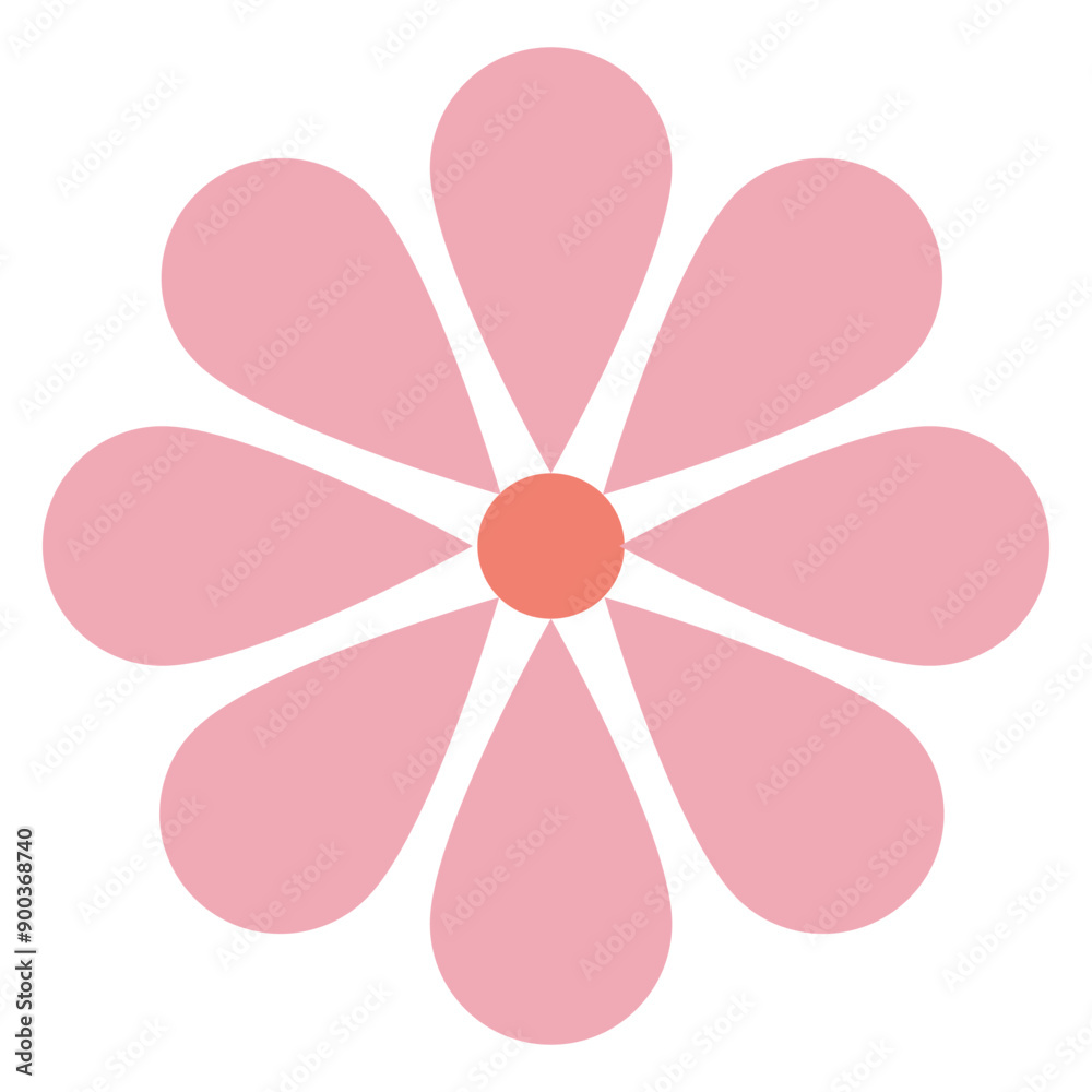 pink flower from teardrop shape ,greeting gard,ornament pink flower from teardrop shape ,greeting gard,ornament