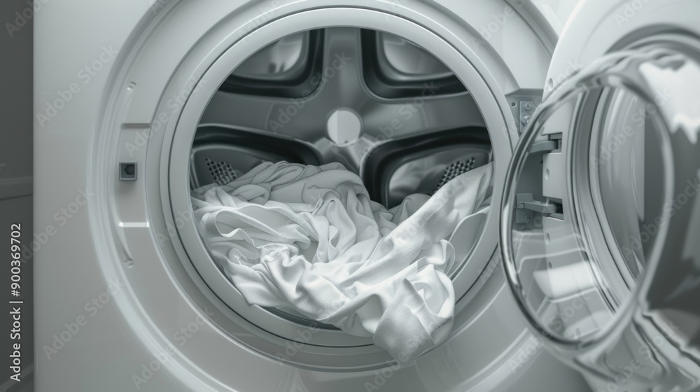 White Clothes in a Washing Machine White Clothes in a Washing Machine