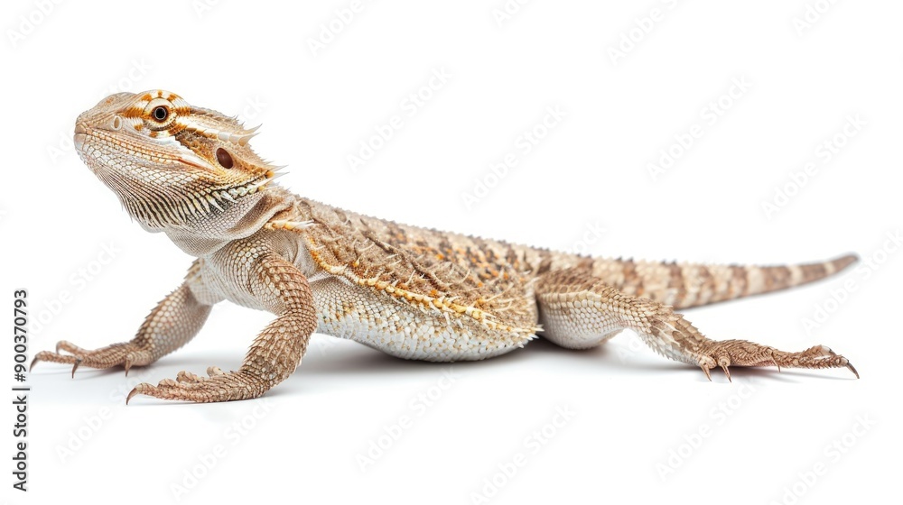 Naklejka premium bearded dragon isolated on white background