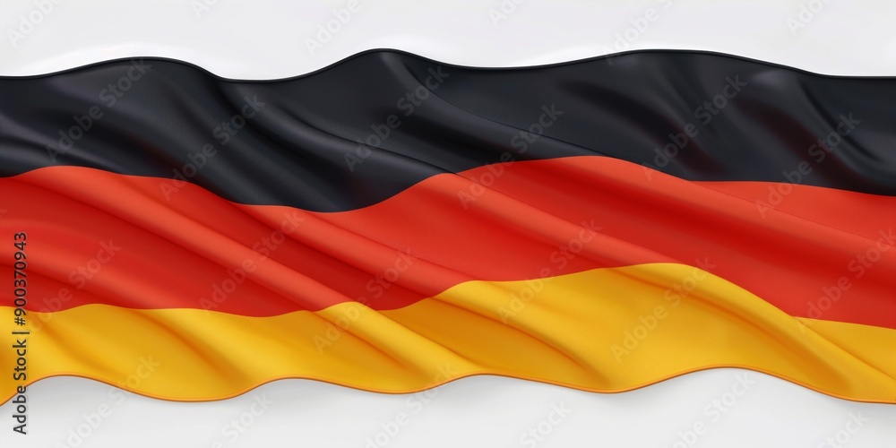Obraz premium Wavy German Flag Illustration