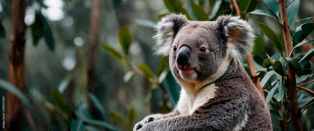 koala in a wild, koala on a tree koala in a wild, koala on a tree