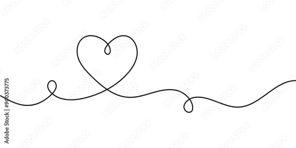 one line Heart icon hand drawn one line Heart icon hand drawn