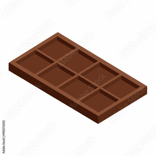 Isometric chocolate on a isolated white background (35)