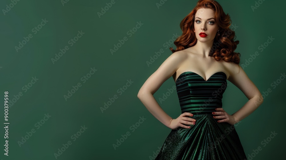 The elegant woman in evening gown. The elegant woman in evening gown.