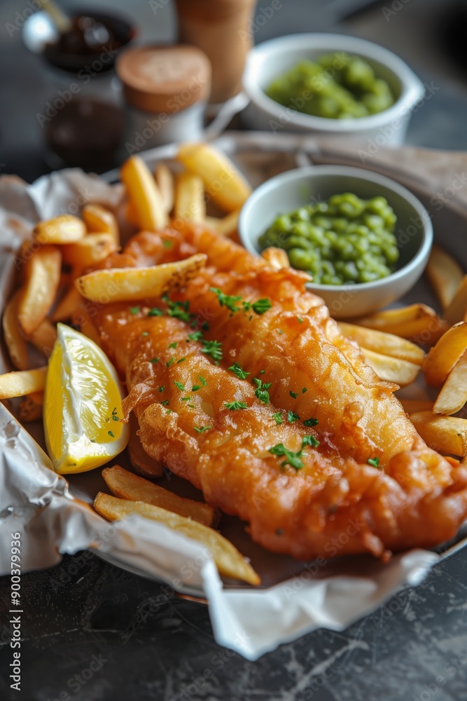 Classic Fish and Chips with Peas Classic Fish and Chips with Peas