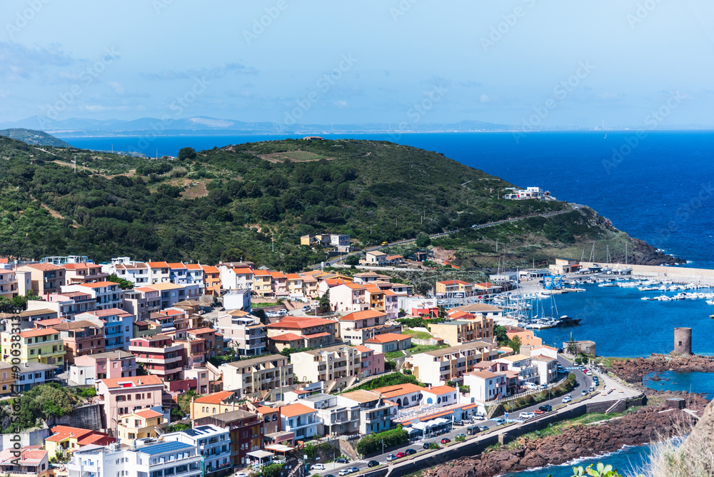 Fototapeta premium Landscape of Castelsardo, a town in Sardinia, Italy, located in the northwest of the island within the Province of Sassari.