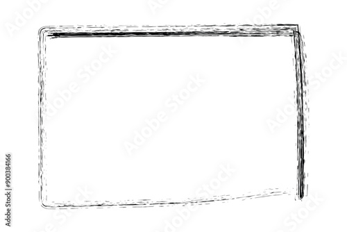 Hand drawn frame vector illustration, grunge doodle frame shape design element